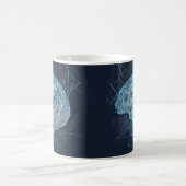 Mug Illustration du réseau cérébral - Réseau neuronal (Centre)