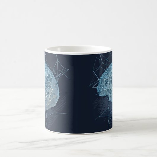 Mug Illustration du réseau cérébral - Réseau neuronal (Centre)