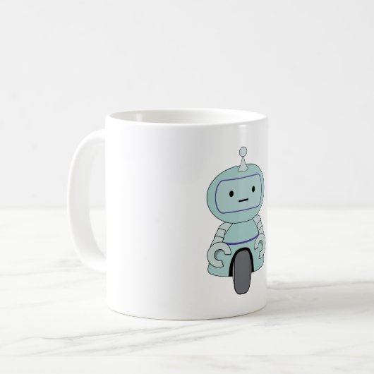 Mug Illustration du robot mignon (Devant gauche)