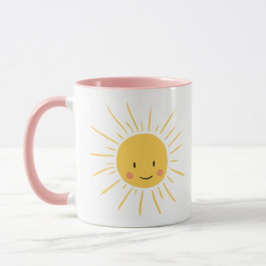 Mug Illustration du soleil du bon matin (Gauche)