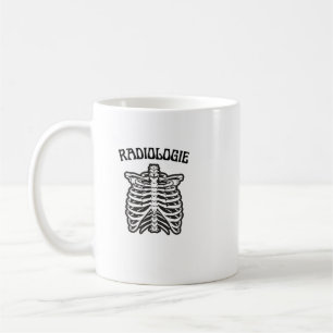 Mug Illustration du squelette de la cage thoracique de