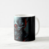 Mug Illustration du style de bande dessinée crâne Imag (Devant droit)