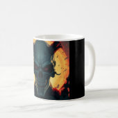 Mug Illustration du style de bande dessinée crâne Imag (Devant droit)