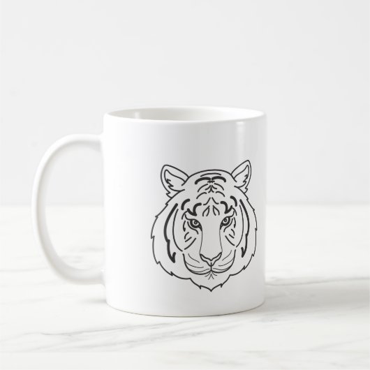 Mug Illustration du tigre (Gauche)
