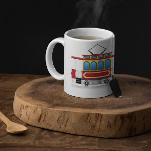 Mug Illustration du tramway rétro