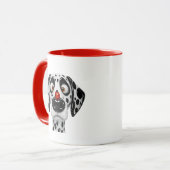 Mug Illustration du visage de chien dalmatien (Devant gauche)
