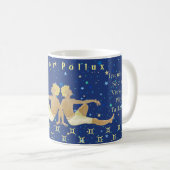 Mug Illustration du zodiaque Gemini moderne personnali (Devant droit)
