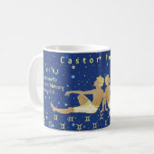 Mug Illustration du zodiaque Gemini moderne personnali (Devant gauche)