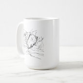 Mug Illustration d'un Amoureux de Beagle (Devant gauche)