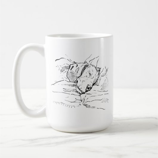 Mug Illustration d'un Amoureux de Beagle (Gauche)