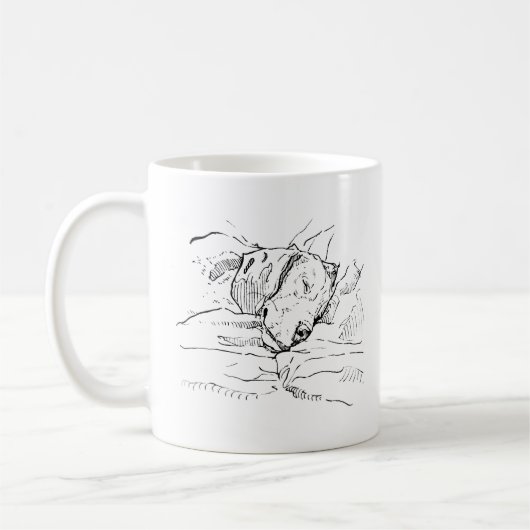 Mug Illustration d'un Amoureux de Beagle (Gauche)