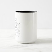 Mug Illustration d'un Amoureux de Beagle (Centre)