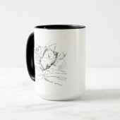 Mug Illustration d'un Amoureux de Beagle (Devant gauche)