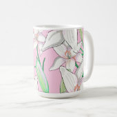 Mug Illustration d'un Arrière - plan rose (Devant droit)