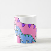 Mug Illustration D'Un Brachiosaurus Mère Et Enfant. (Centre)