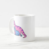 Mug Illustration D'Un Brachiosaurus Mère Et Enfant. (Devant gauche)