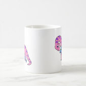 Mug Illustration D'Un Brachiosaurus Mère Et Enfant. (Centre)