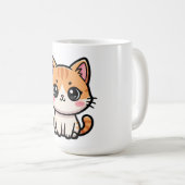 Mug Illustration d'un chat roux Kawaii adorable (Devant droit)