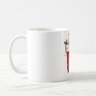 Mug Illustration d'un chaton dormant dans une chausset