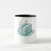 Mug Illustration d'un cube de glace fissuré (Centre)