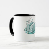 Mug Illustration d'un cube de glace fissuré (Devant gauche)