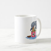 Mug Illustration d'un dauphin mangeant des ramen (Devant droit)