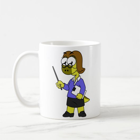 Mug Illustration D'Un Enseignant Pachycéphalosaure. (Gauche)
