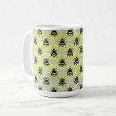 Mug Illustration d'un essaim de bourdons à miel (Devant gauche)