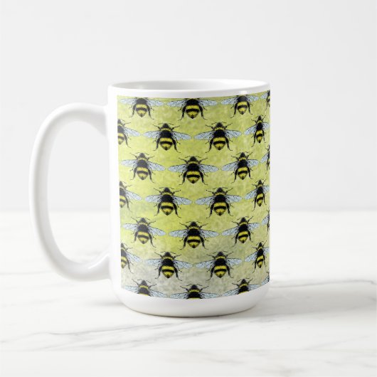 Mug Illustration d'un essaim de bourdons à miel (Gauche)