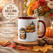 Mug Illustration d'un hérisson mignon d'automne avec u