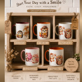 Mug Illustration d'un hérisson mignon d'automne avec u