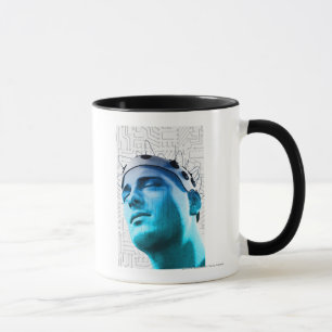 Mug Illustration d'un homme utilisant un casquette des