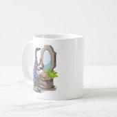Mug Illustration D'Un Iguanodon Mettant Sur Le Maquill (Devant gauche)