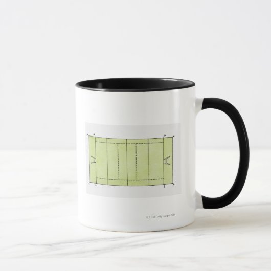 Mug Illustration d'un lancement de rugby (Droite)