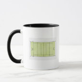 Mug Illustration d'un lancement de rugby (Gauche)