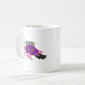 Mug Illustration D'Un Loch Ness Monster Scuba Diver. (Devant gauche)