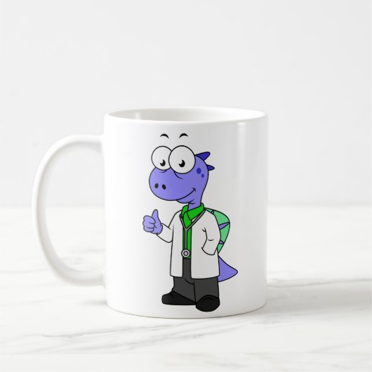 Mug Illustration D'Un Médecin Spinosaure. (Gauche)
