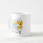 Mug Illustration D'Un Monstre De Loch Ness De Bain. (Devant gauche)