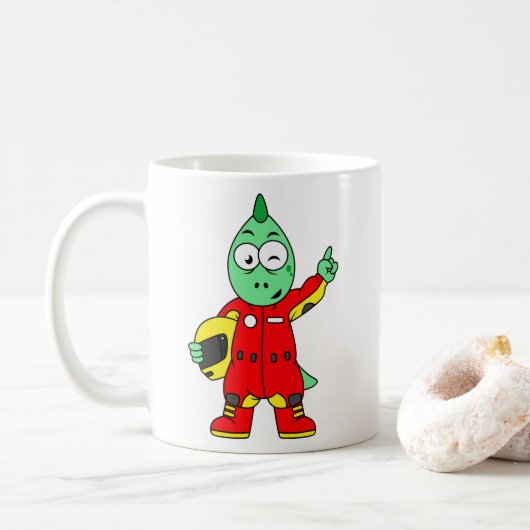 Mug Illustration D'Un Pilote De Voiture De Course Allo (Avec donut)