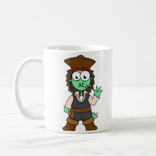 Mug Illustration D'Un Pirate De Stegosaurus, Jack Spar (Gauche)