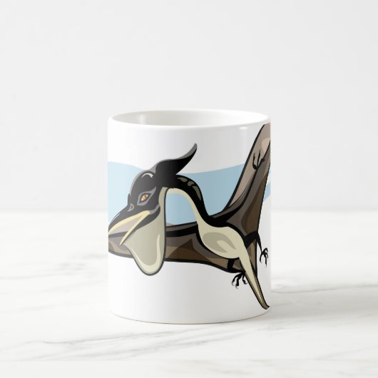 Mug Illustration D'Un Pteranodon Dinosaure. (Centre)