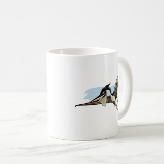 Mug Illustration D'Un Pteranodon Dinosaure. (Devant droit)
