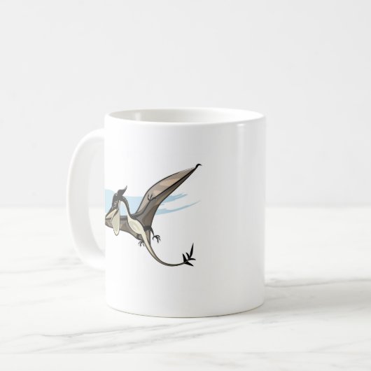 Mug Illustration D'Un Pteranodon Dinosaure. (Devant gauche)