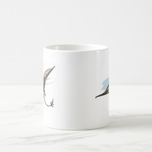 Mug Illustration D'Un Pteranodon Dinosaure. (Centre)