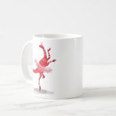 Mug Illustration D'Un Raptor Danseur Ballerina. (Devant gauche)