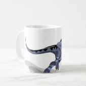 Mug Illustration D'Un Raptor Dinosaure Jouant Au Footb (Devant gauche)