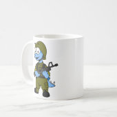 Mug Illustration D'Un Soldat De Stegosaurus. (Devant gauche)
