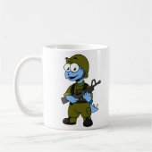 Mug Illustration D'Un Soldat De Stegosaurus. (Gauche)