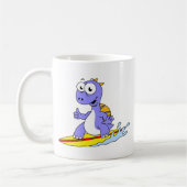 Mug Illustration D'Un Spinosaure De Surf. (Gauche)