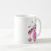 Mug Illustration D'Un Stegosaurus Chantant. (Devant droit)